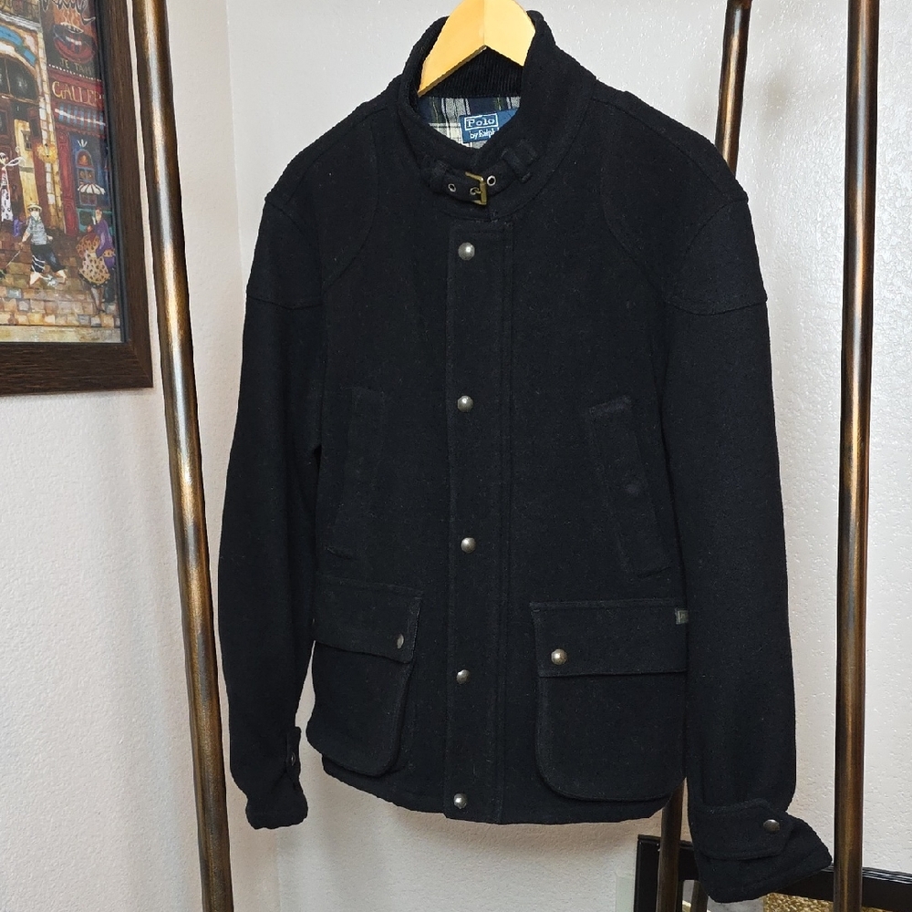 Polo RL & Co Ralph Lauren Military Hunting Biker Moto Field Jacket Large